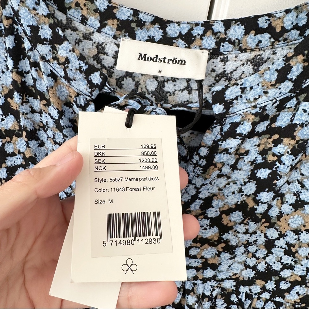 Modstrom Blue Patterned Midi Dress - Picture 9 of 10